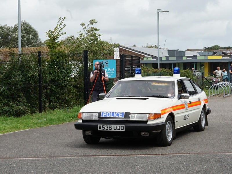 Motorbikes and cars at West Rise junior school in Eastbourne on Saturday, August 12