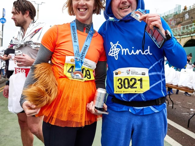 Action at the Brighton Half Marathon