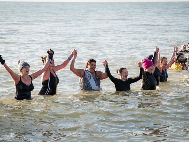 Littlehampton RNLI Lifeboat Station held its first December Dip on Saturday, December 10, 2022, to raise vital funds for the lifesaving work of its volunteer crew