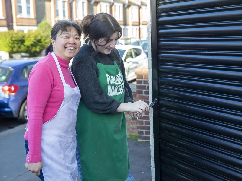 Ravens Bakery in Brighton was the place to be for dozens of hungry people on Good Friday, as people queued from 6am to get a taste of the famous hot cross buns