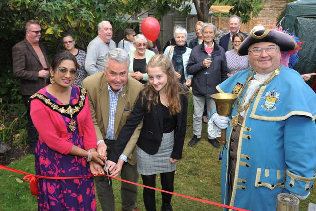 Worthing mayor Henna Chowdhury, East Worthing and Shoreham MP Tim Loughton and Rachel Munday, who helped set up the centre, cut the ribbon to officially open Red Balloon Worthing. Picture: S Robards SR2210152