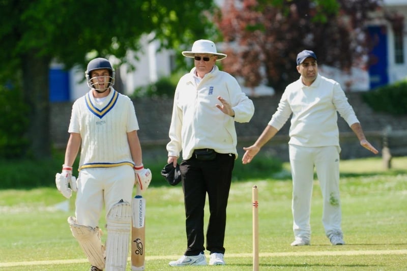 Action from Broadwater CC v Crawley CC in Division 4 West of the Sussex Cricket League
