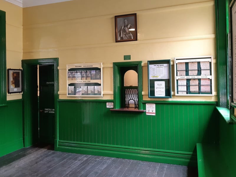 The ticket office at Kingscote station on The Bluebell Railway