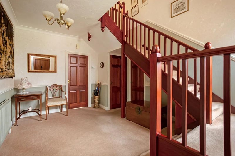 The grand entrance hall sets the tone for the rest of the property.
