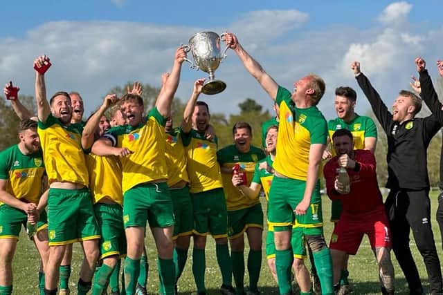 Barns Green FC celebrate winning the WSFL premier title