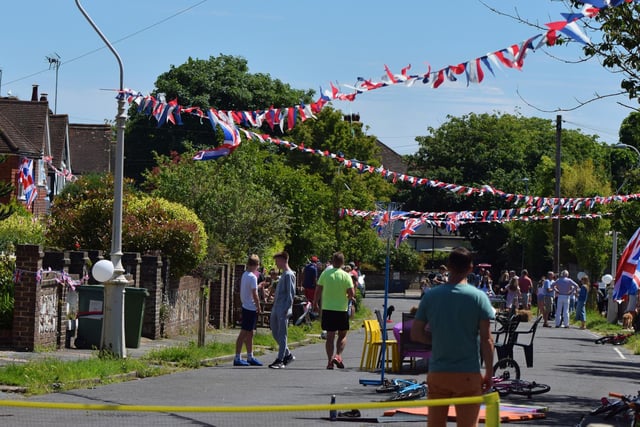 Street party in Baldwin Avenue, Eastbourne. Picture by Dan Jessup