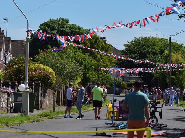 Street party in Baldwin Avenue, Eastbourne. Picture by Dan Jessup
