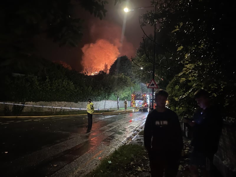 Emergency services called to tackle blaze at former Eastbourne school