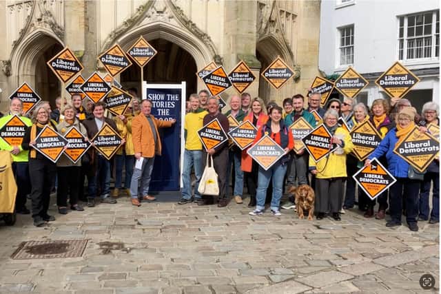 Chichester Lib Dems at the Market Cross
