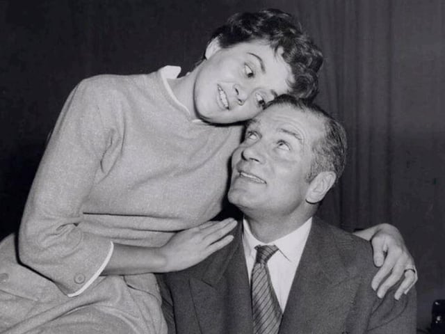 Legendary actors Dame Joan Plowright with her husband Sir Laurence Olivier