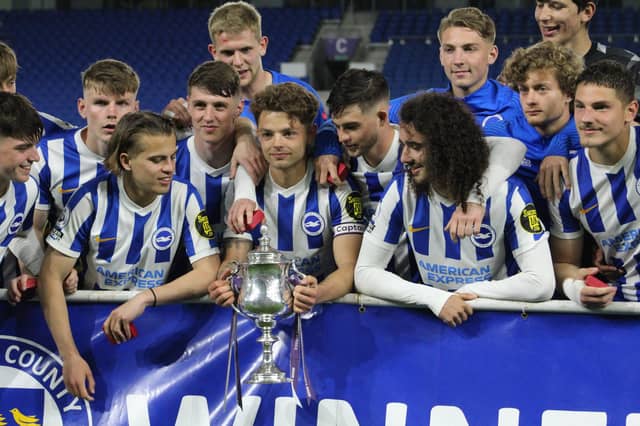 Brighton and Hove Albion v Worthing - Sussex Senior Challenge Cup final 2021/22 season. Picture by Cory Pickford