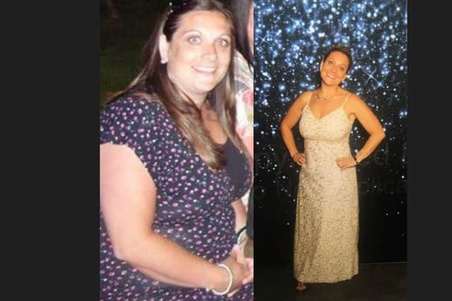 Eastbourne mum ‘conquers lifelong weight problem’ - Emma Baldock before and after (photos from Slimming World)