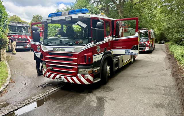 Firefighters at the scene. Picture: Sussex News and Pictures
