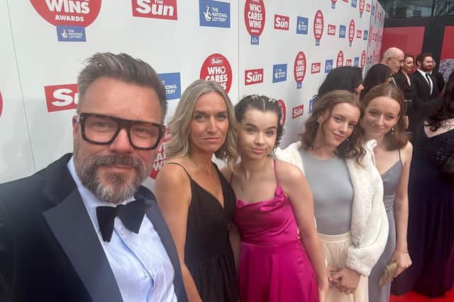 Horsham parents Antony and Annie Martin with Issy (16), Tilly (12) and Eve (19) after Issy was nominated for the Sun’s Young Hero award by her consultant