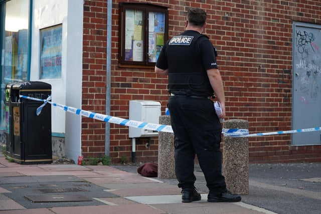Police at the scene. Picture: Sussex News and Pictures