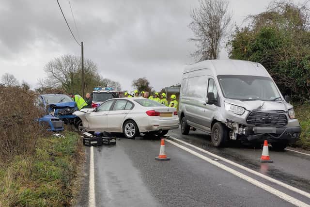 West Sussex Fire & Rescue Service said the B2139 between Amberly and Storrington is closed following a crash on Monday, December 19