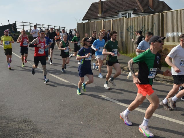 Action in the 2026 Hastings Half Marathon
