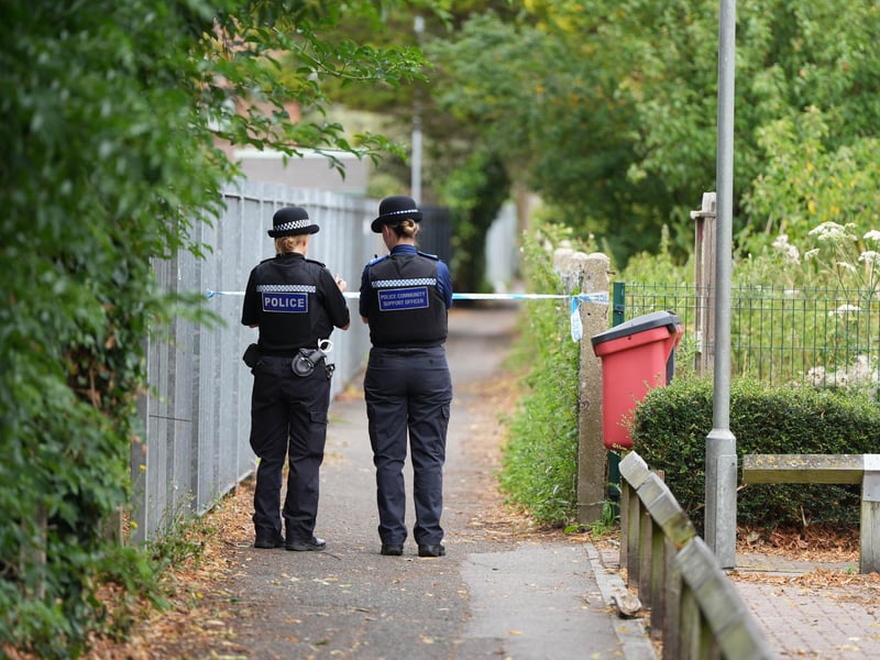 Police in Exton Road, Chichester