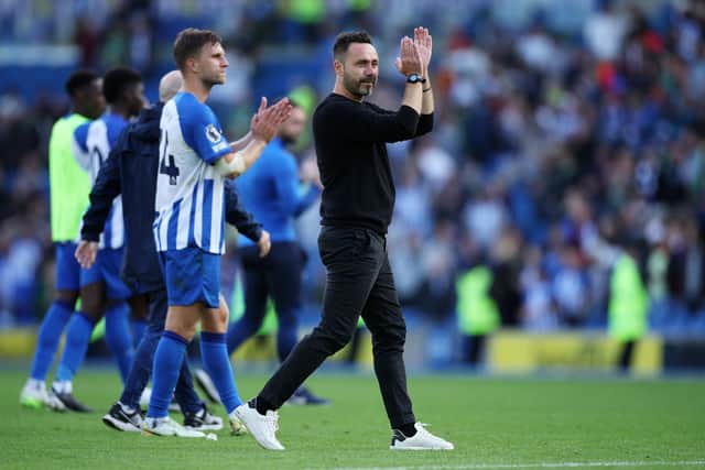 Brighton & Hove Albion are now one of the favourites to finish in the top four this season having moved into third place following Sunday’s win over Bournemouth. (Photo by Eddie Keogh/Getty Images)