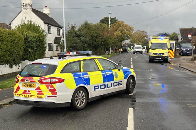 A car and a van were involved in the collision on Littlehampton Road, West Tarring, around 7.15am, according to South East Coast Ambulance Service.