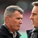 Manchester United legends Roy Keane and Gary Neville (Photo by GLYN KIRK/AFP via Getty Images)