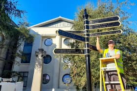 Signposts have been given 'a new lick of gold and black paint'. Photo: Worthing Borough Council