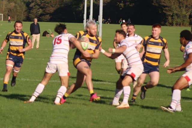 Ollie Horley on the charge in Eastbourne's win over KCS Old Boys | Picture: John Feakins