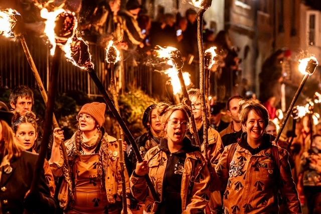 Bonfire procession by Peter Mould