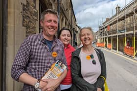 James MacCleary campaigning at the by-election with Baroness Grender (right). Photo: Lewes Liberal Democrats