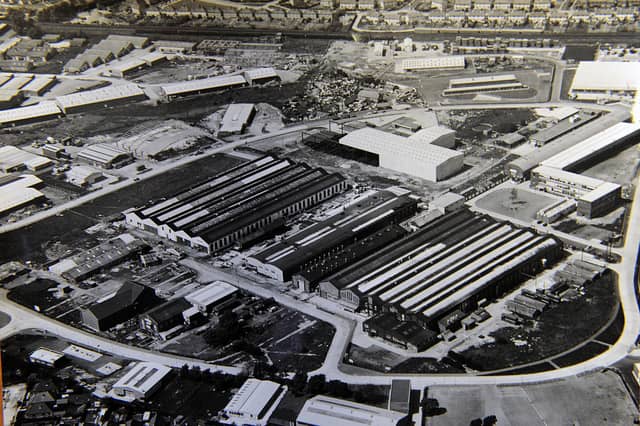 Lancing Carriage Works from the air in the 1960s
