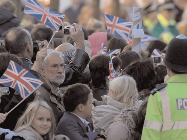 Crowds flocked to Queens Square to see the Queen