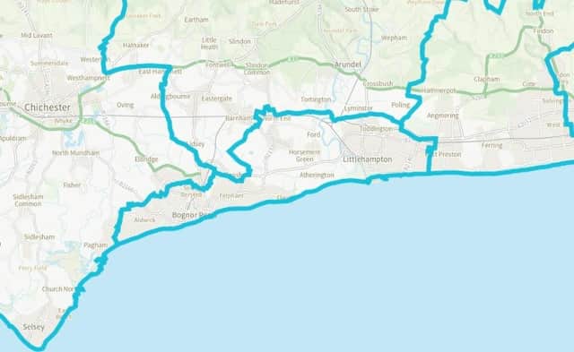 Revised boundaries for Bognor Regis and LIttlehampton constituency