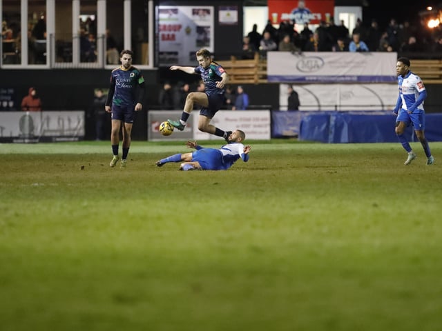 Horsham FC in action at Hornchurch in the Isthmian premier division