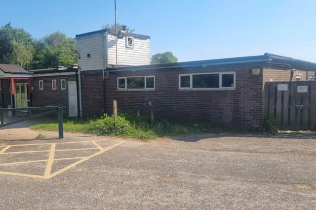 The current clubhouse at Whitemans Green - no longer fit for purpose, say HHRFC