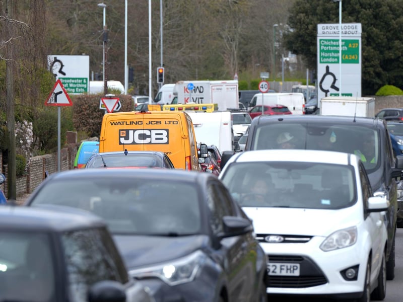 According to an eye-witness, power cables have fallen on the road and ‘everything going eastbound is being diverted through Sainsbury's’.