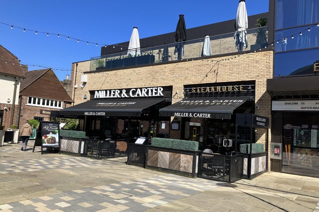 British steakhouse Miller and Carter in Piries Place, Horsham, is rated four and a half out of five from 491 Tripadvisor reviews. One reviewer said: 'Fabulous birthday meal'