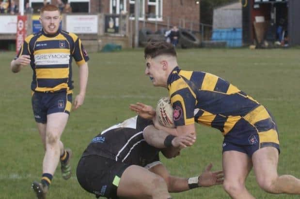 Eastbourne RFC on their way to a big win over Burgess Hill