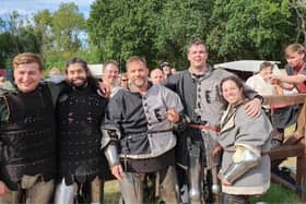 Tom Hardy at the Loxwood Joust on Sunday. Picture: Invicta Battle Heritage
