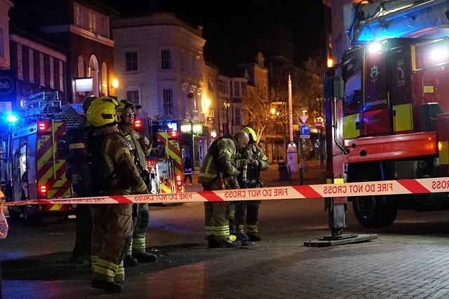 Fire in Terminus Road, Eastbourne