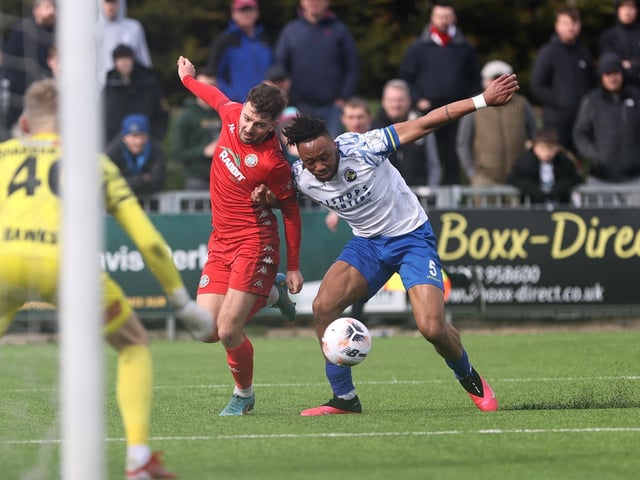 Action and goal celebrations from Worthing FC's 3-2 National South win over Havant and Waterlooville at Woodside Road