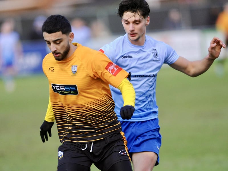 Action from Littlehampton Town v Lancing in the Isthmian south east division