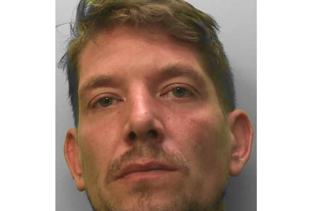 Gavin Collett will spend 14-months behind bars, after causing more than £18,000 worth of damage at Portland House in Richmond Road. Photo: Sussex Police