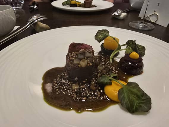 We tried out the Tasting Menu at The Pass at South Lodge - this the Wild Fallow Deer