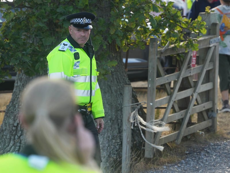 Police on the scene