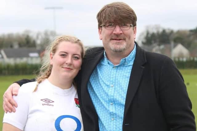 Zara Green with dad, coach Ben | Contributed picture