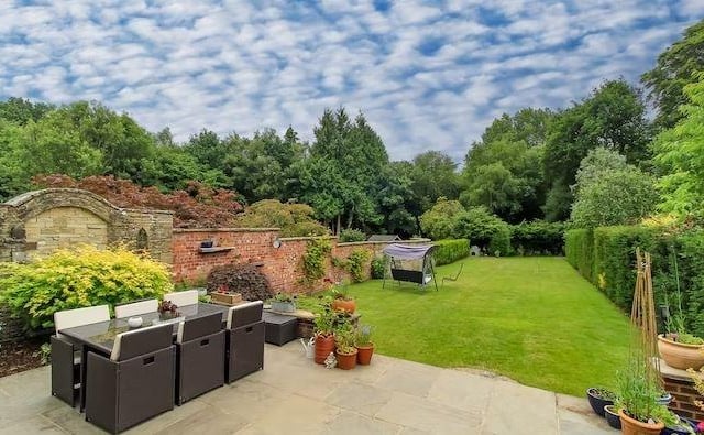 There is a large expanse of lawn which leads to an attractive secret garden with further area ideal for sitting and relaxing.