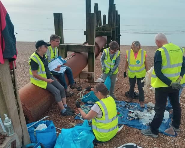 Volunteers from Strandliners took part in local beach cleans