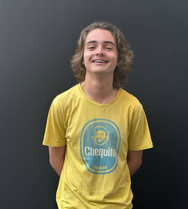 Mackenzie at Shoreham Academy pleased after collecting his results today.