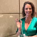 Hayley Peacock receives Business Person of the Year Award.