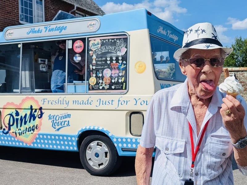 Oakland Care Group arranged for an ice cream van to visit and treat everyone to ice cream